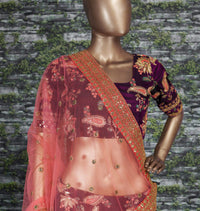 Zeel Clothing Women's Silk Semi-Stitched Lehenga Choli (7034-Wedding-Bridal-Latest-New; Free)