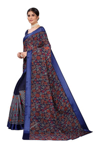 Yashika Women's Linen Saree Maroon