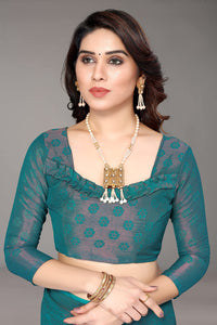 Winza Designer Women's Chiffon Brasso Printed Saree with Blouse Piece (WDP Brasso Malini W)