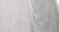 AKSHAR LLC Women's Designer Pure Chiffon Dupatta with Pure Cotton Thread Embroidery Work