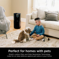 Shark Air Purifier for Home, Office, and Bedroom, Clean Sense Technology, HEPA Air Filter, 1200 Sq Ft, Captures 99.98% of Particles, Pet Dander, Pollutants, Dust, Smoke, Allergens & Smells, HP202 Black 1200 Sq. Ft.