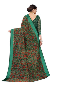 Yashika Women's Linen Saree Maroon