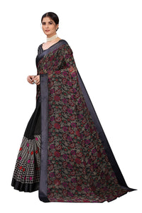 Yashika Women's Linen Saree Maroon
