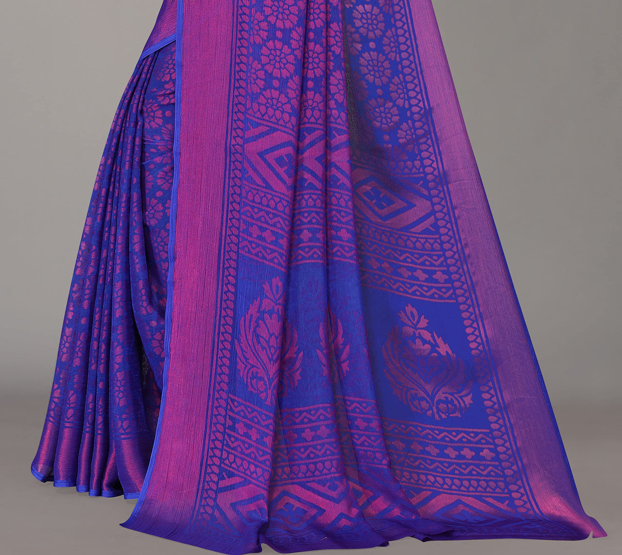 Winza Designer Women's Chiffon Brasso Printed Saree with Blouse Piece (WDP Brasso Malini W)