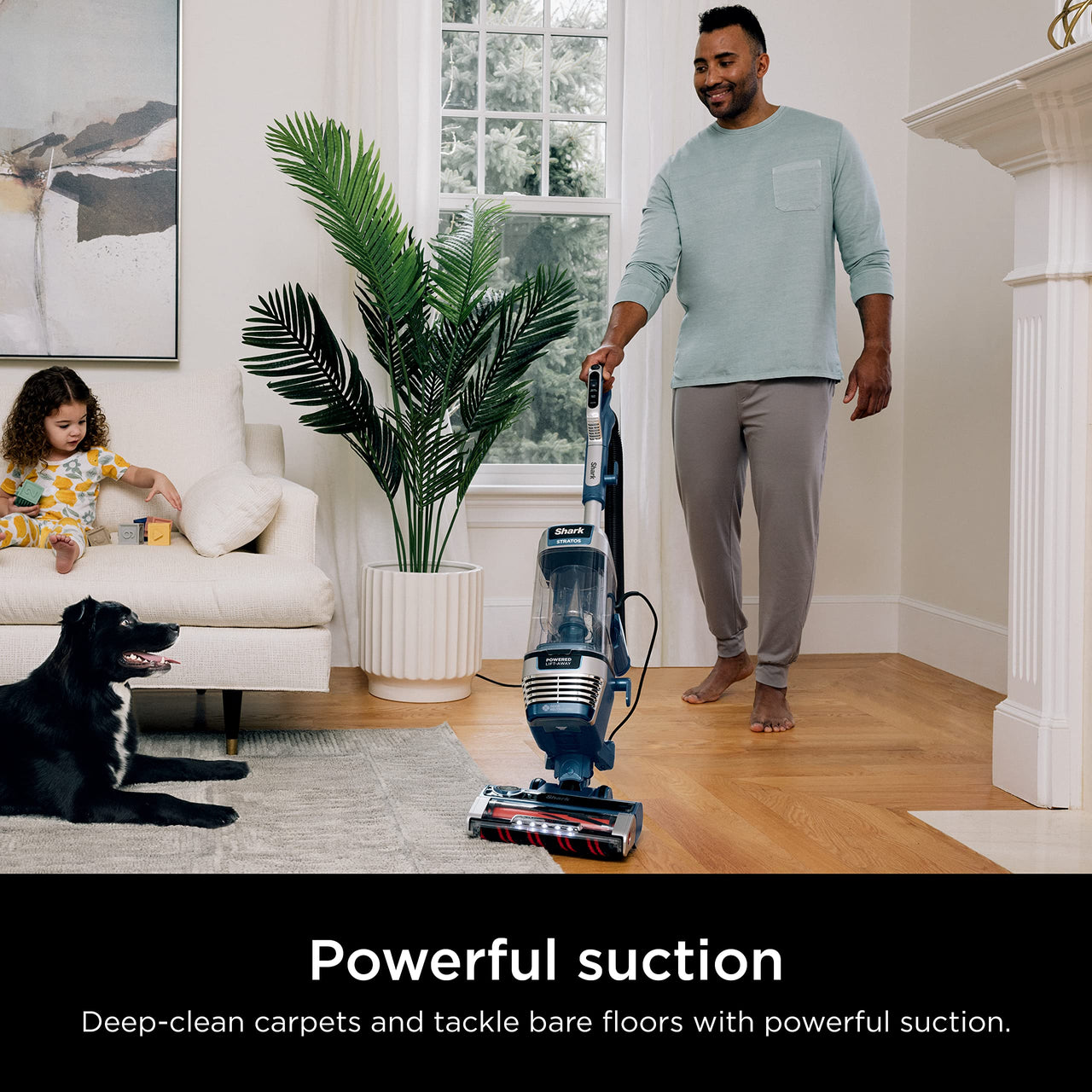 Shark POWERDETECT Upright Vacuum Cleaner with HEPA Filter, Heavy Duty Vacuum with Powerful Suction for Pet Hair Pickup, DuoClean Technology, Powered Lift-Away, Ideal for Carpets & Hardfloors, AZ4002 AZ4002 PowerDetect w/ Odor Neutralizer