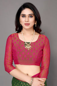 Winza Designer Women's Chiffon Brasso Floral Printed Saree with Blouse Piece