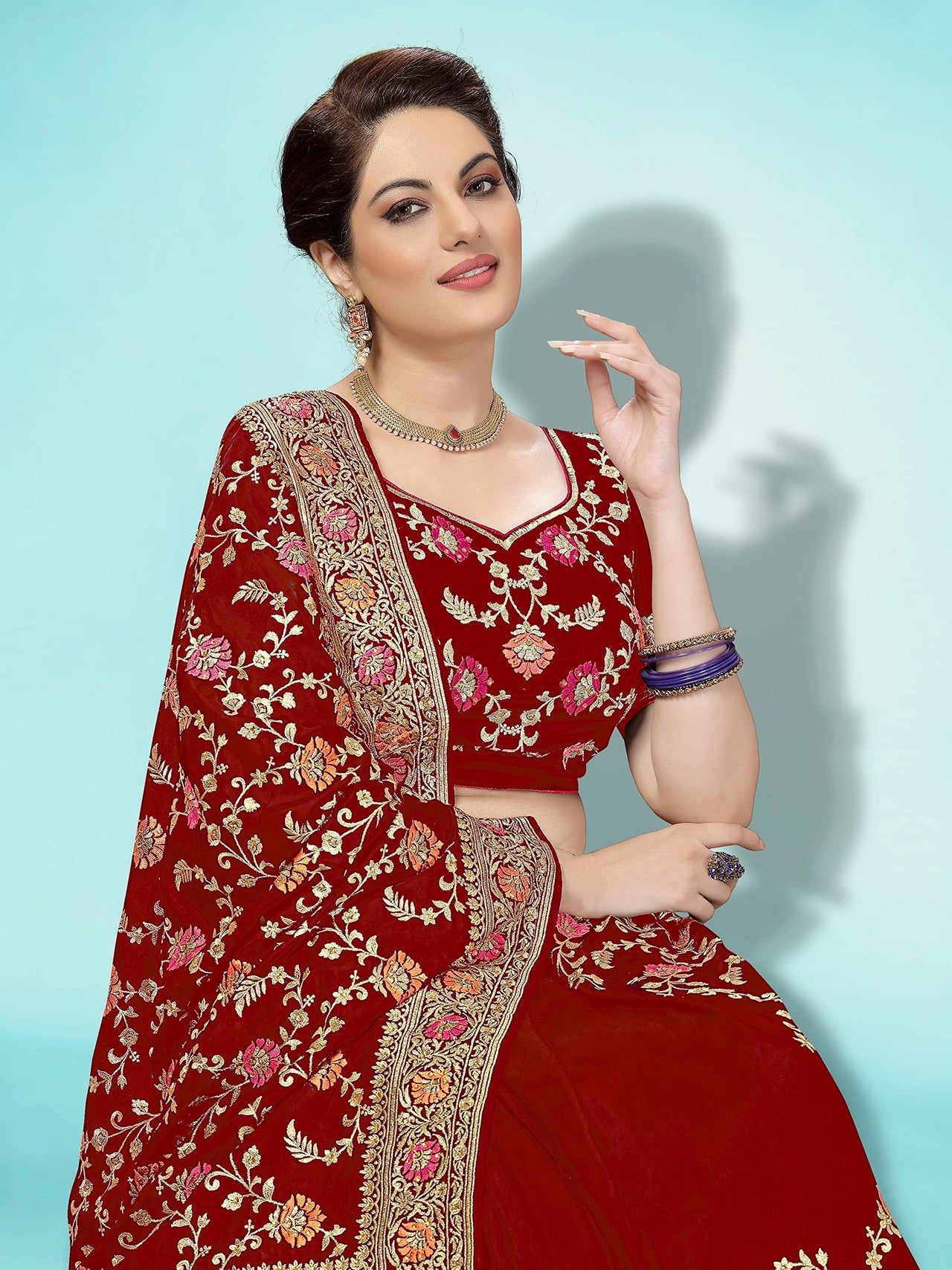 PANASH TRENDS Women's Banarasi Barfi Silk Saree With Blouse Piece
