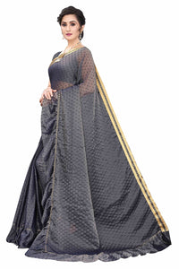 Anjaneya Sarees Women's Georgette Saree With Blouse Piece