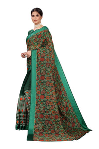 Yashika Women's Linen Saree Maroon