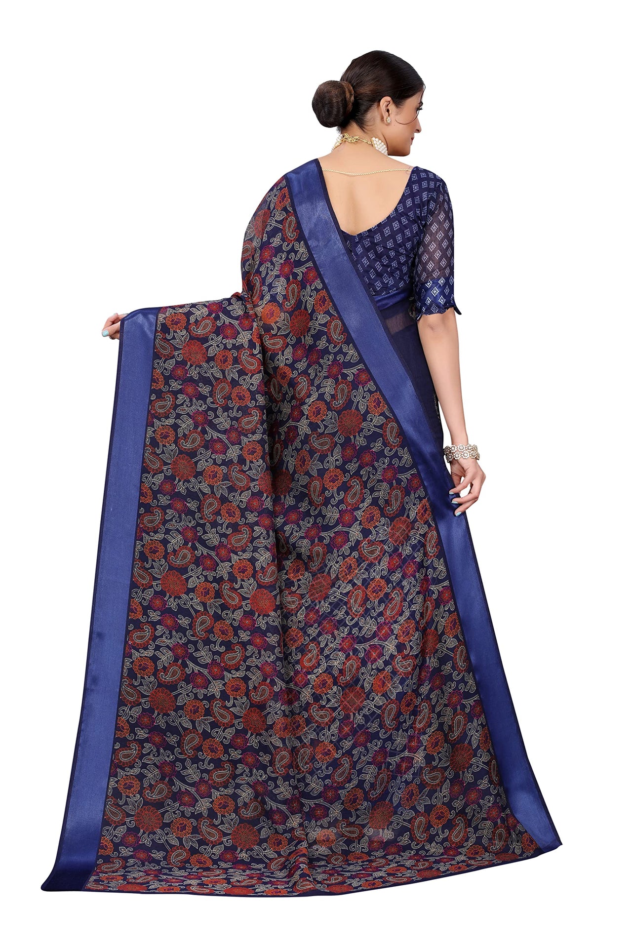 Yashika Women's Linen Saree Maroon