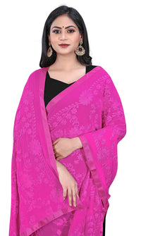 AKSHAR LLC Women's Embroidered Chiffon Dupatta