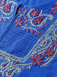 Ada Women's Cotton Top Hand Embroidered Lucknowi Chikankari Tunic Kurti