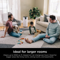 Shark Air Purifier for Home, Office, and Bedroom, Clean Sense Technology, HEPA Air Filter, 1200 Sq Ft, Captures 99.98% of Particles, Pet Dander, Pollutants, Dust, Smoke, Allergens & Smells, HP202 Black 1200 Sq. Ft.