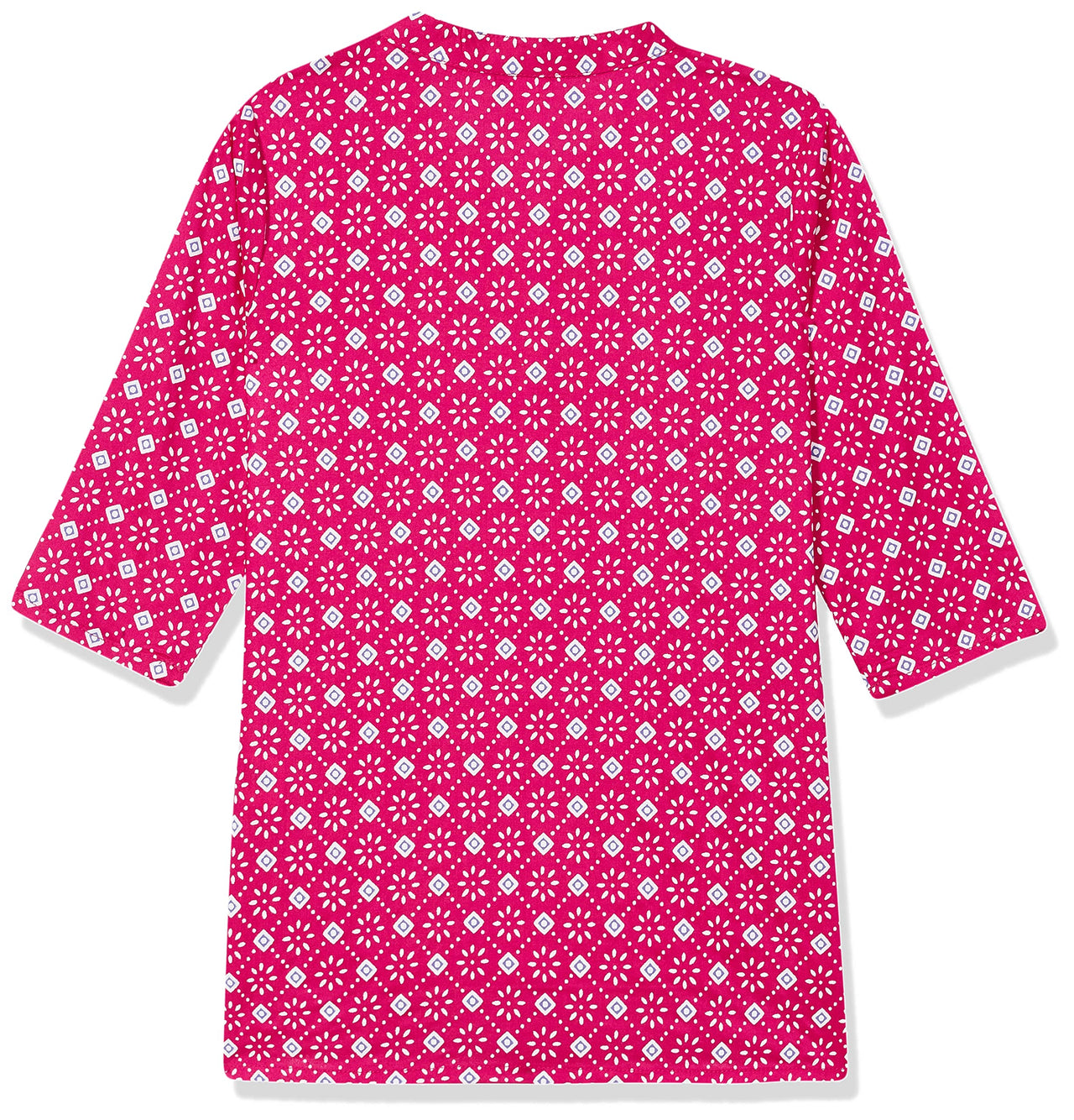 Amazon Brand - Jam & Honey Girl's Cotton Regular Short Kurti PEACH 2 2 Years-3 Years