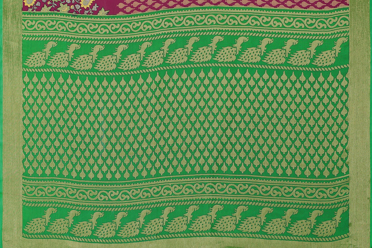 Winza Designer Women's Chiffon Brasso Floral Printed Saree with Blouse Piece
