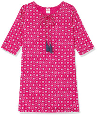 Amazon Brand - Jam & Honey Girl's Cotton Regular Short Kurti PEACH 2 2 Years-3 Years