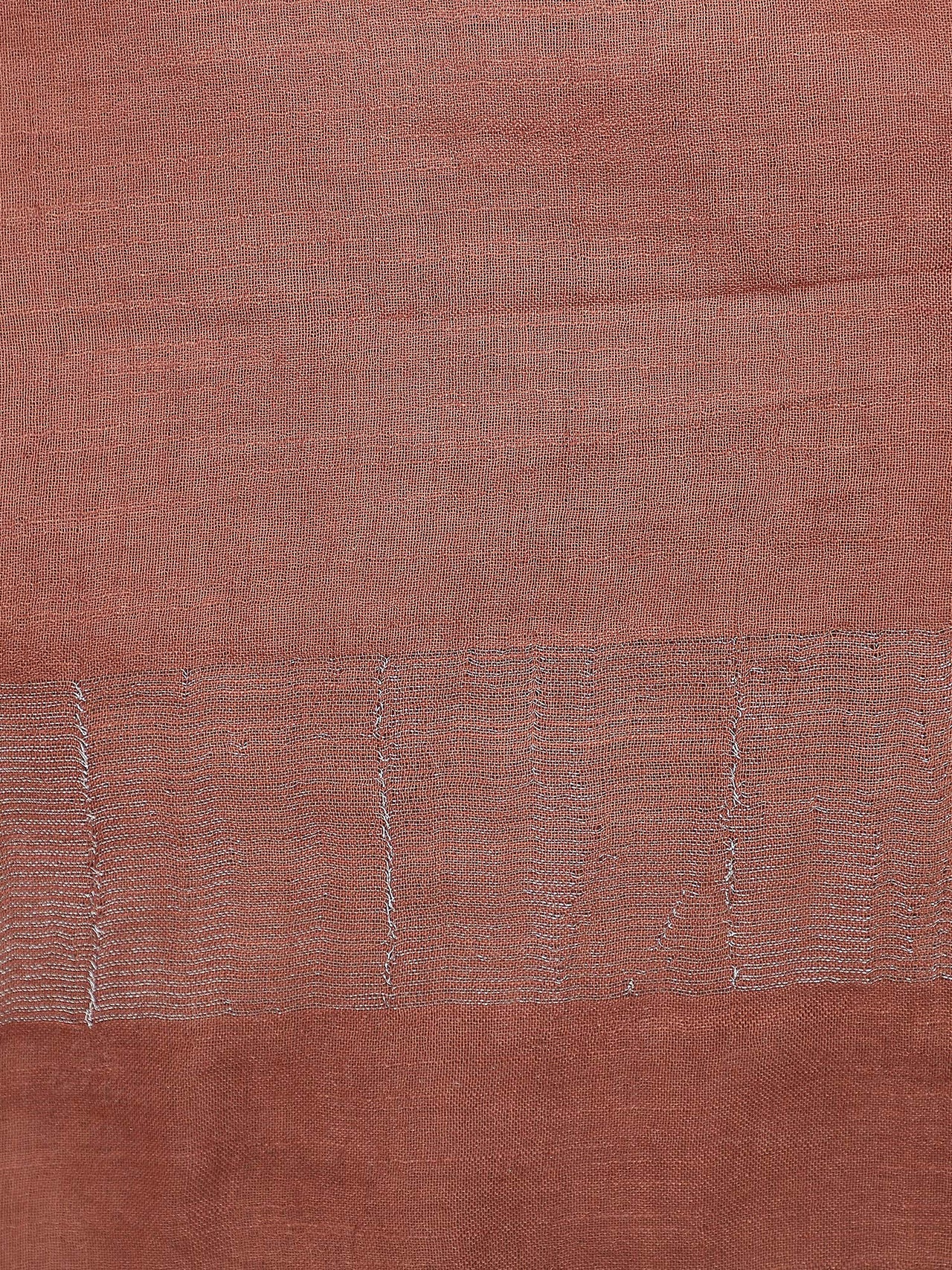 THE WEAVE TRAVELLER Women's Solid Cotton Blend Dupatta
