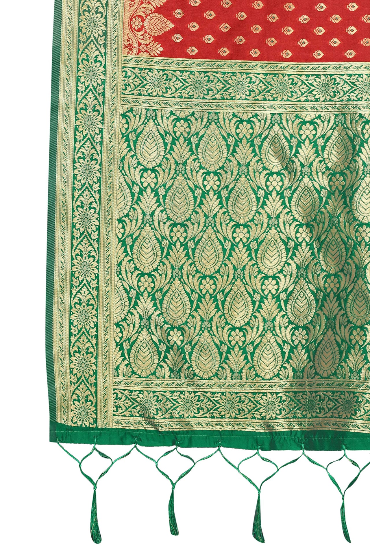 AKHILAM Women's Banarasi silk woven Design Saree with Unstitched Blouse Piece(GNG220_QL_Parent)