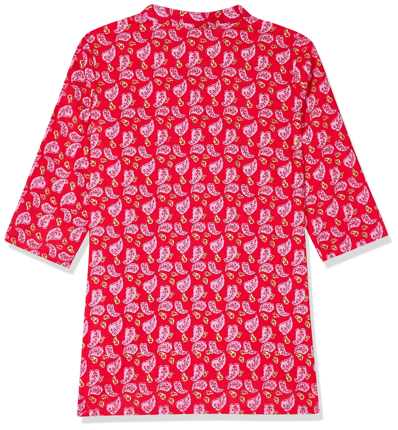 Amazon Brand - Jam & Honey Girl's Cotton Regular Short Kurti PEACH 2 2 Years-3 Years