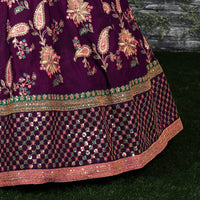 Zeel Clothing Women's Silk Semi-Stitched Lehenga Choli (7034-Wedding-Bridal-Latest-New; Free)