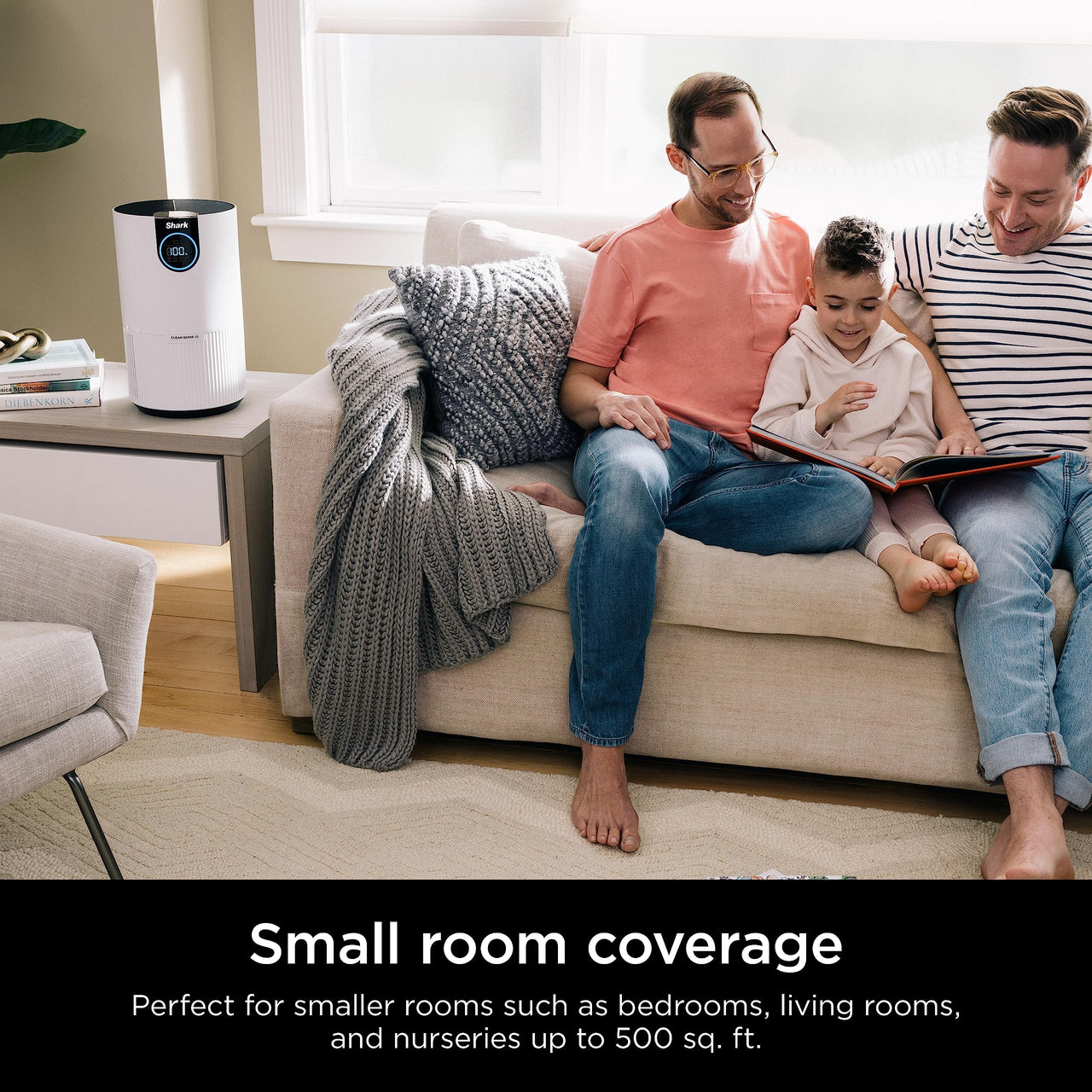 Shark Air Purifier for Home, Office, and Bedroom, Clean Sense Technology, HEPA Air Filter, 1200 Sq Ft, Captures 99.98% of Particles, Pet Dander, Pollutants, Dust, Smoke, Allergens & Smells, HP202 Black 1200 Sq. Ft.
