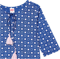 Amazon Brand - Jam & Honey Girl's Cotton Regular Short Kurti PEACH 2 2 Years-3 Years