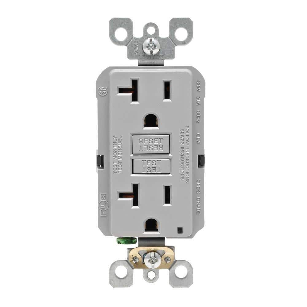 15 Amp 125-Volt Duplex Self-Test Slim GFCI Outlet, White (4-Pack) GFNT1-4W