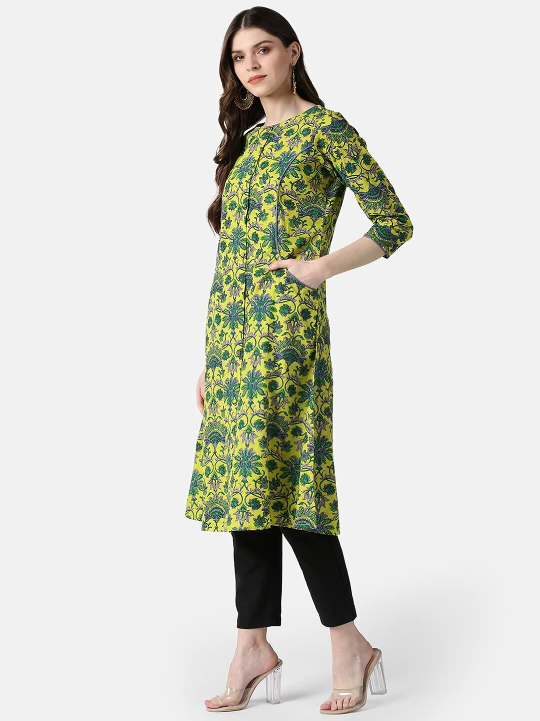 Vaamsi Women's Cotton Regular Kurta