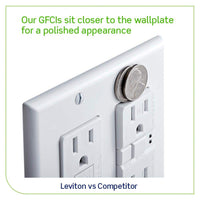 15 Amp 125-Volt Duplex Self-Test Slim GFCI Outlet, White (4-Pack) GFNT1-4W