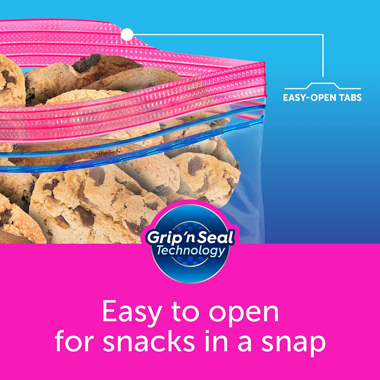 Ziploc Gallon Food Storage Bags, Grip 'n Seal Technology for Easier Grip, Open, and Close, 38 Count