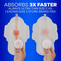Always Ultra Thin Long Super Pads with Wings, Size 2, 92 Ct.