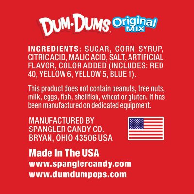 Dum Dum Original Mix Pops, 500 Pcs.