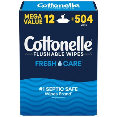 Cottonelle Freshcare Flushable Wipes, 12 Ct., 504 Wipes