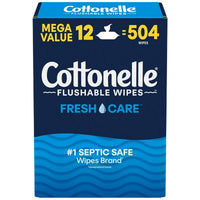 Cottonelle Freshcare Flushable Wipes, 12 Ct., 504 Wipes