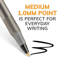 BIC round Stic Xtra Life, Medium Point, 96 Ct., Black