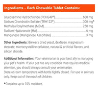 Nutramax Cosequin Maximum Strength Joint Health Supplement for Dogs with MSM and Hyaluronic Acid, 180 Chewable Tablets