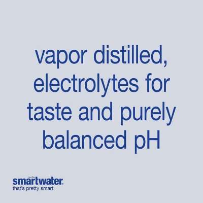 Smartwater Vapor Distilled Premium Water Bottles, 1 L., 15 Pk.
