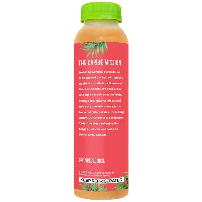 Caribe Cold Pressed Passion Orange Guava Juice Blend, 12 Fl. Oz., 6 Pk.