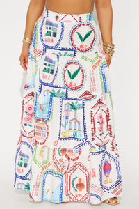 Fashion Nova Take Me Away Tiered Maxi Skirt - Multi Color