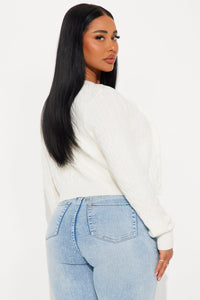 Fashion Nova Elowen Cable Knit Cardigan - White