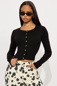Fashion Nova Make Things Right Cardigan - Black