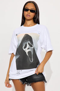Fashion Nova Ghostface Post Tee - White
