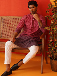Jompers Men Floral Printed Kurta