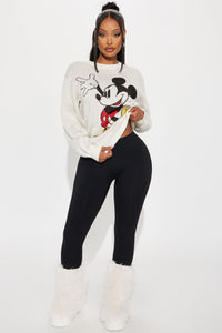Fashion Nova Mickey Mouse Waving Sweater - White/combo