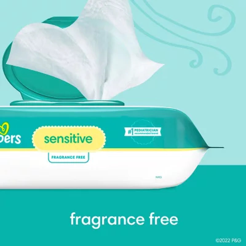 Pampers Sensitive Baby Wipes, Fragrance Free, 16 Pks., 896 Wipes
