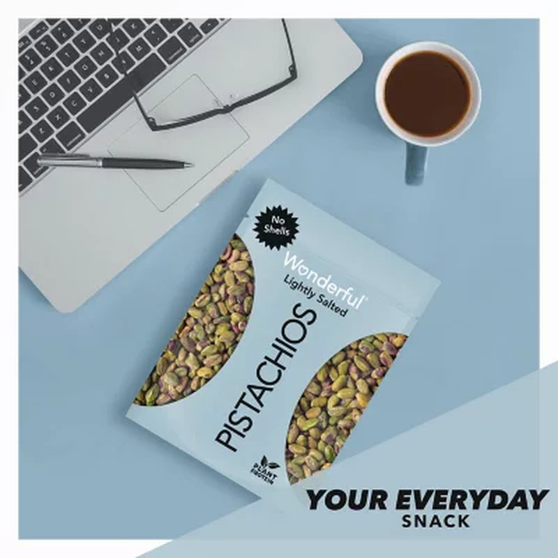 Wonderful Lightly Salted Pistachios, No Shells, 24 Oz.