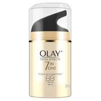 Olay Total Effects Anti Ageing Skin Cream (Moisturizer)| Fights 7 Signs of Ageing | With Niacinamide and Green Tea Extracts | Normal, Oily, Dry, Combination Skin | 50g (BB Creme (SPF 15))