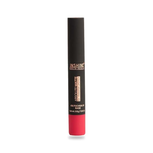 INSHINE Absolute Matte Lipstick - Long-lasting, Transfer-resistant, Velvety Matte Finish with Intense Color, Up to 12 Hours Wear | Perfect for Sophisticated Lips - FUCHSIA IN RAGE