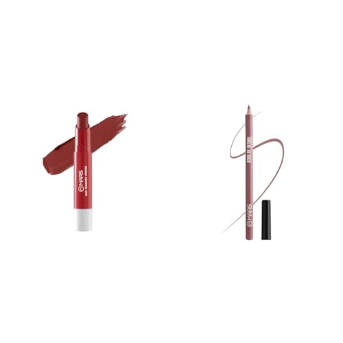 MARS Matte Super Stay LipstickLipstick for Women (2.6 gm) (05-MAJESTIC) Matte Lip Liner | One Swipe Smooth Application | Long Lasting Lip Pencil (1.4gm) (16-PEACHY GLOW)