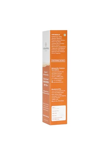 Be Soulfull Glow Guard Sunscreen with SPF 50+++Ultimate Sun Defense- helps to protect & minimise the effect of Sun & UV exposer- 50gms/.35 fl oz with